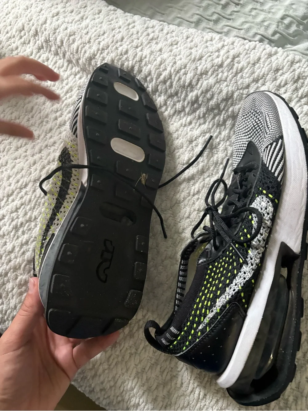 Nike Flyknit Women's Sneakers in Black and Neon Yellow